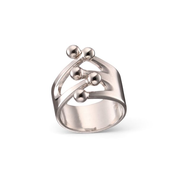 Ball ring, sterling sølv