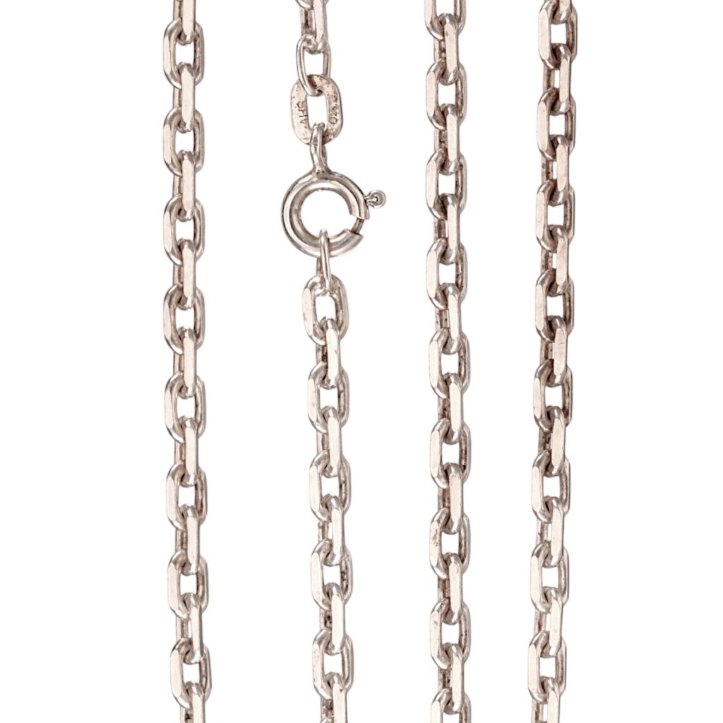 Fasettert anker halskjede 70 x 0,31 cm, sterling