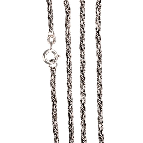 Tvunnet halskjede 80 x 0,26 cm, sterling