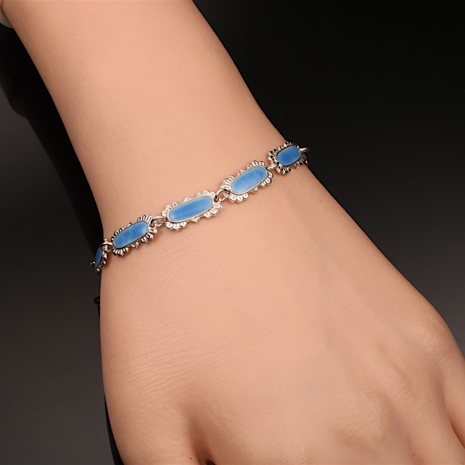 Emalje armbånd, sølv - Bilde 2