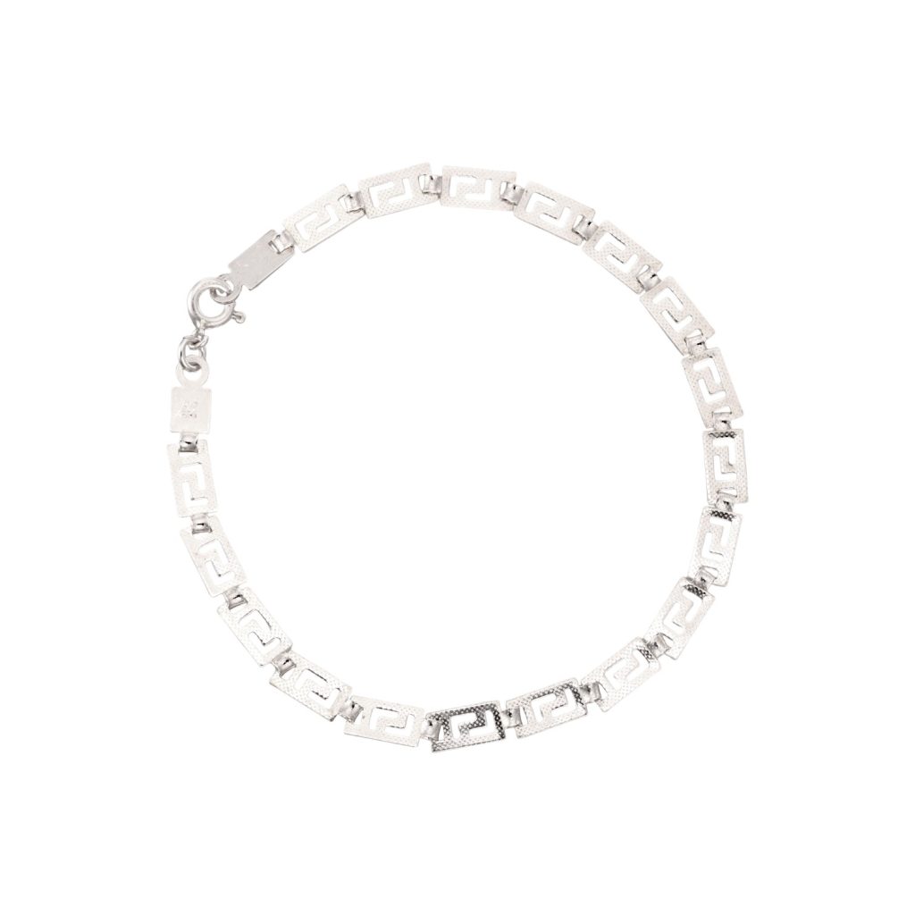 Meander armbånd 19,5 cm, sterling sølv